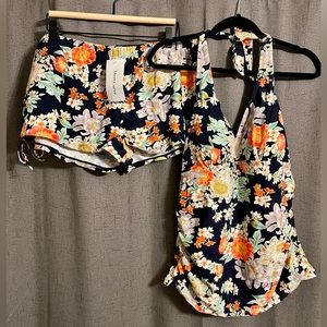 NWT Meet.Curve Bikini Set 2XL Halter Top & Shorts